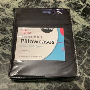 Black microfiber standard pillow cases